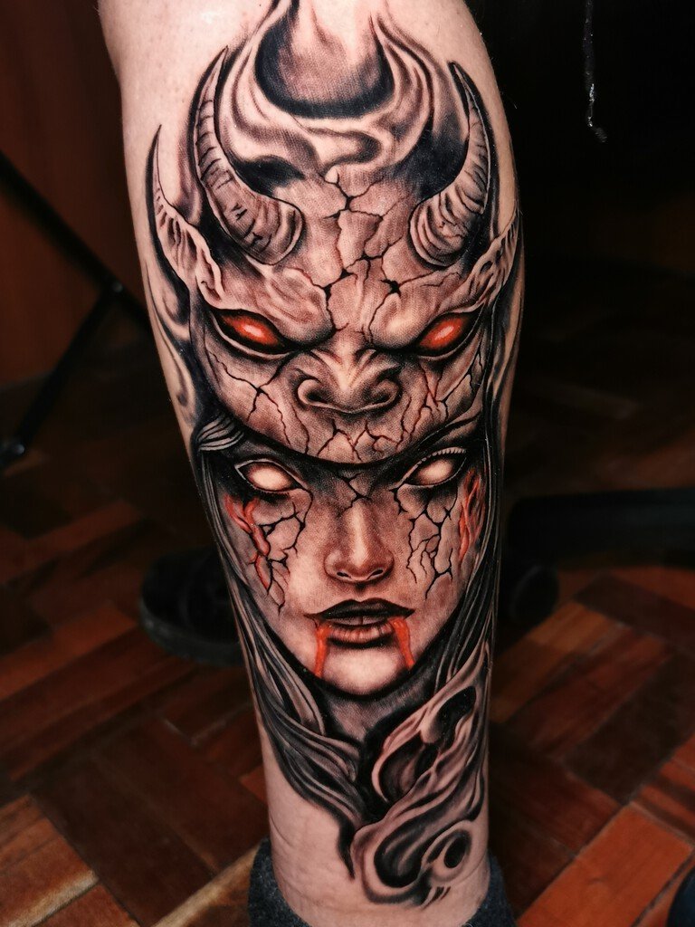 tatuaje-demonio-black-and-gray